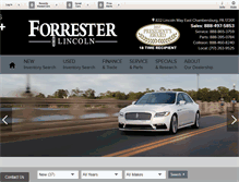 Tablet Screenshot of forresterlincoln.com